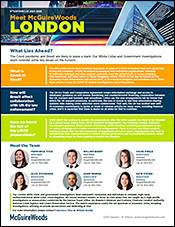 Meet McGuireWoods London - White Collar and Government Investigations