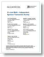 Independent Sponsor Transaction Survey White Paper