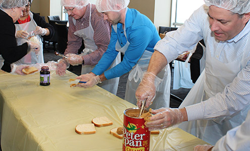 PB&J challenge in Houston office.