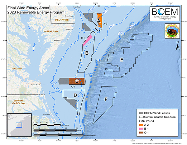 Final Wind Energy Areas - 2023 Renewable Energy Program